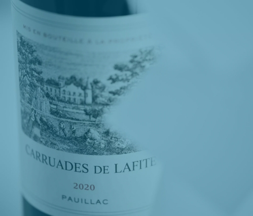 Carruades de Lafite 2020 label, the Pauillac second wine of Chateau Lafite Rothschild